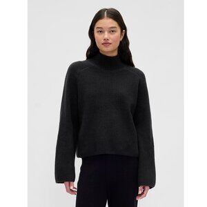 GAP - CashSoft Shaker-Stitch Turtleneck Sweater - Small - Tall - Black